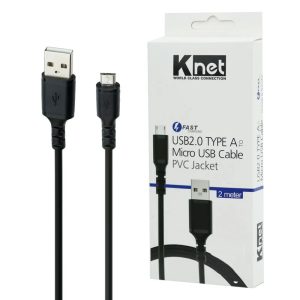 کابل تبدیل USB به microUSB کِی نت مدل K-CUM02020 طول 2 متر