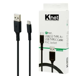 کابل تبدیل USB به USB-C کِی نت مدل K-CUC02012 طول 1.2 متر