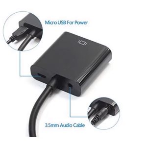 مبدل HDMI به VGA کی نت مدل K-AHV00 به همراه کابل AUX