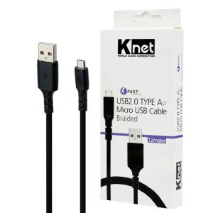 کابل تبدیل USB به microUSB کِی نت مدل K-CUMB2012 طول 1.2 متر