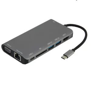 هاب 8 پورت Type-c کی نت مدل K-MFCMS908