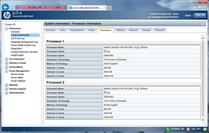 سرور HP ProLiant DL360 G9
